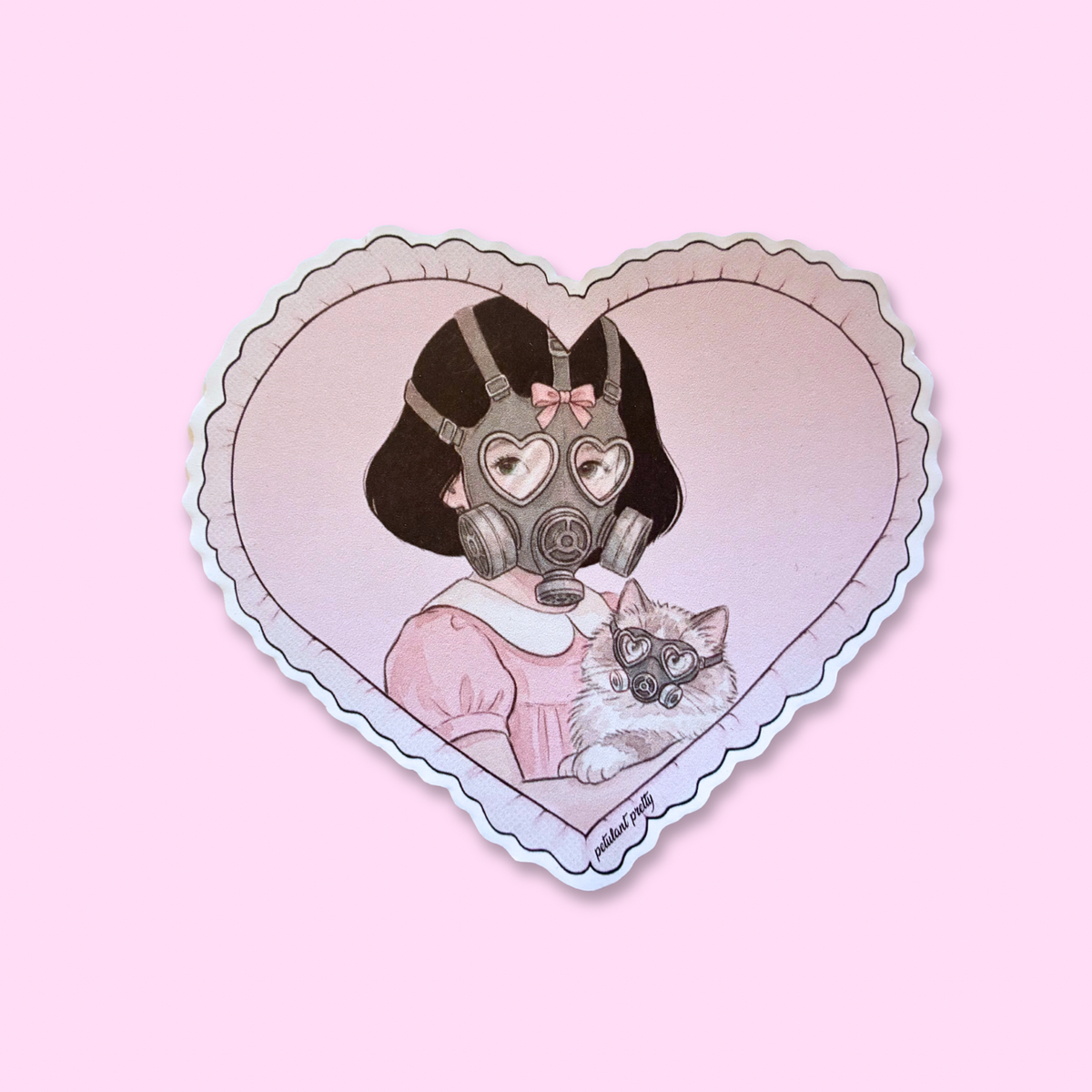 Girl & Her Cat Sticker