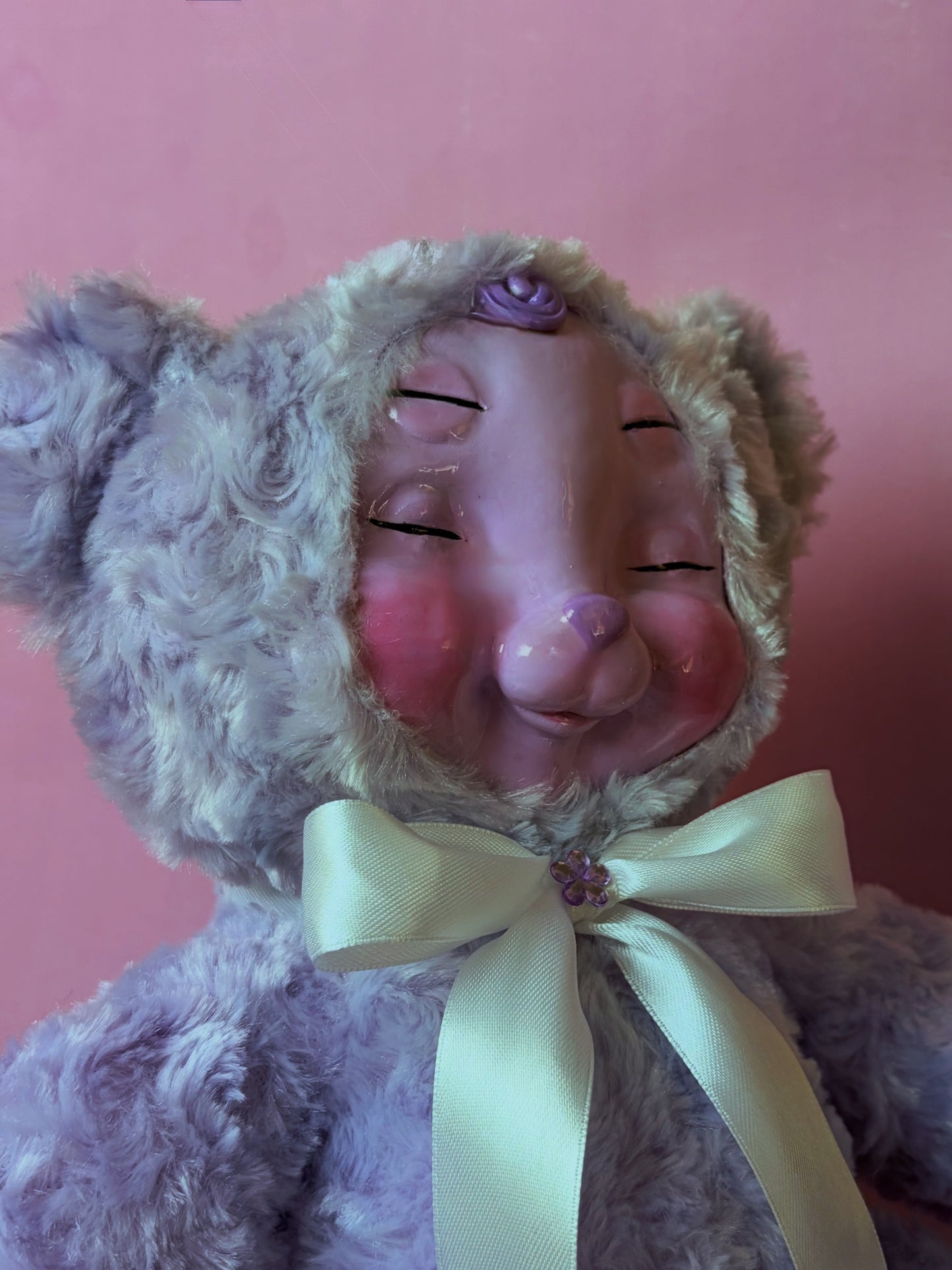 Purple 4 Eyed Teddy Bear