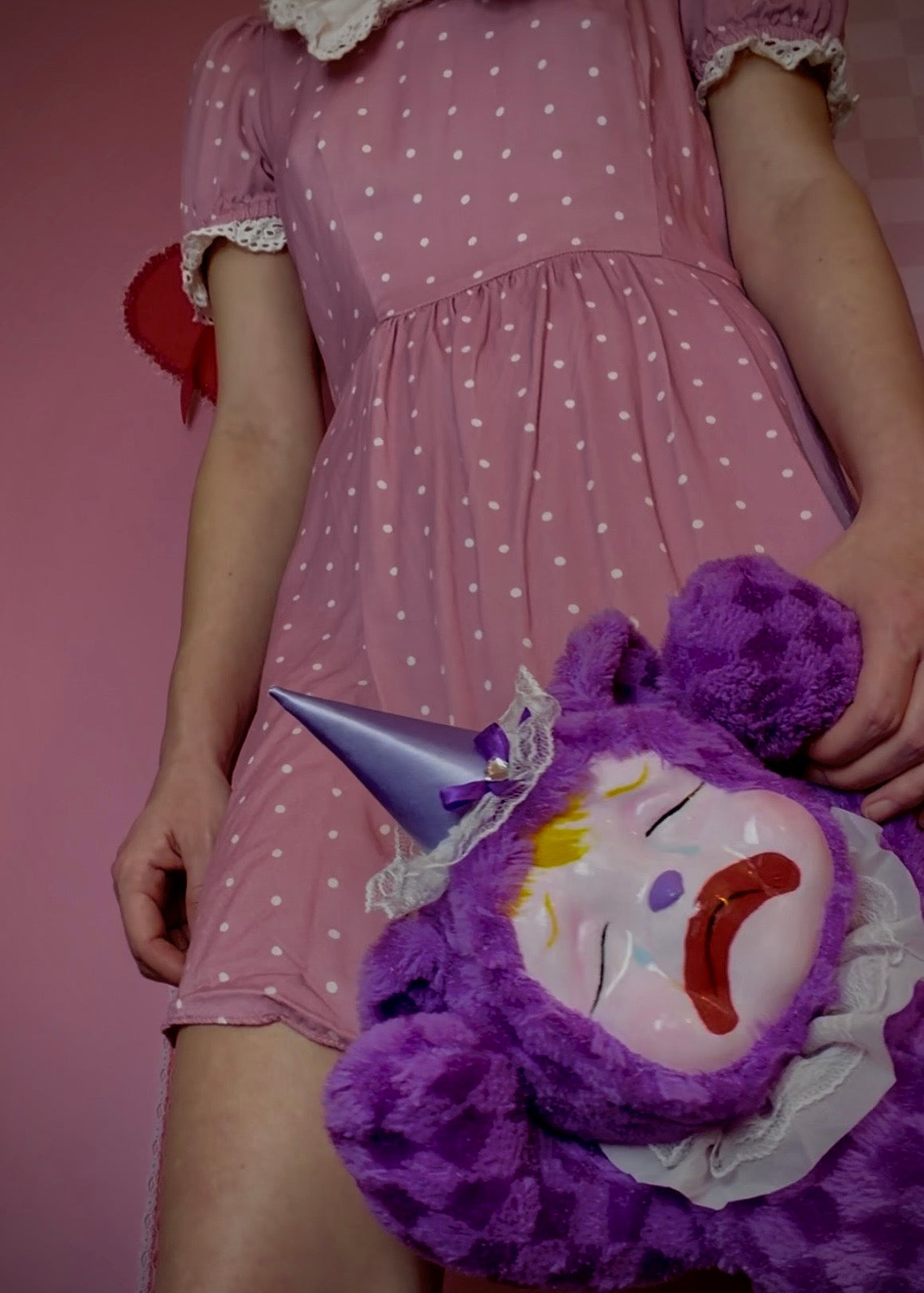 Purple Pouting Clown Bear