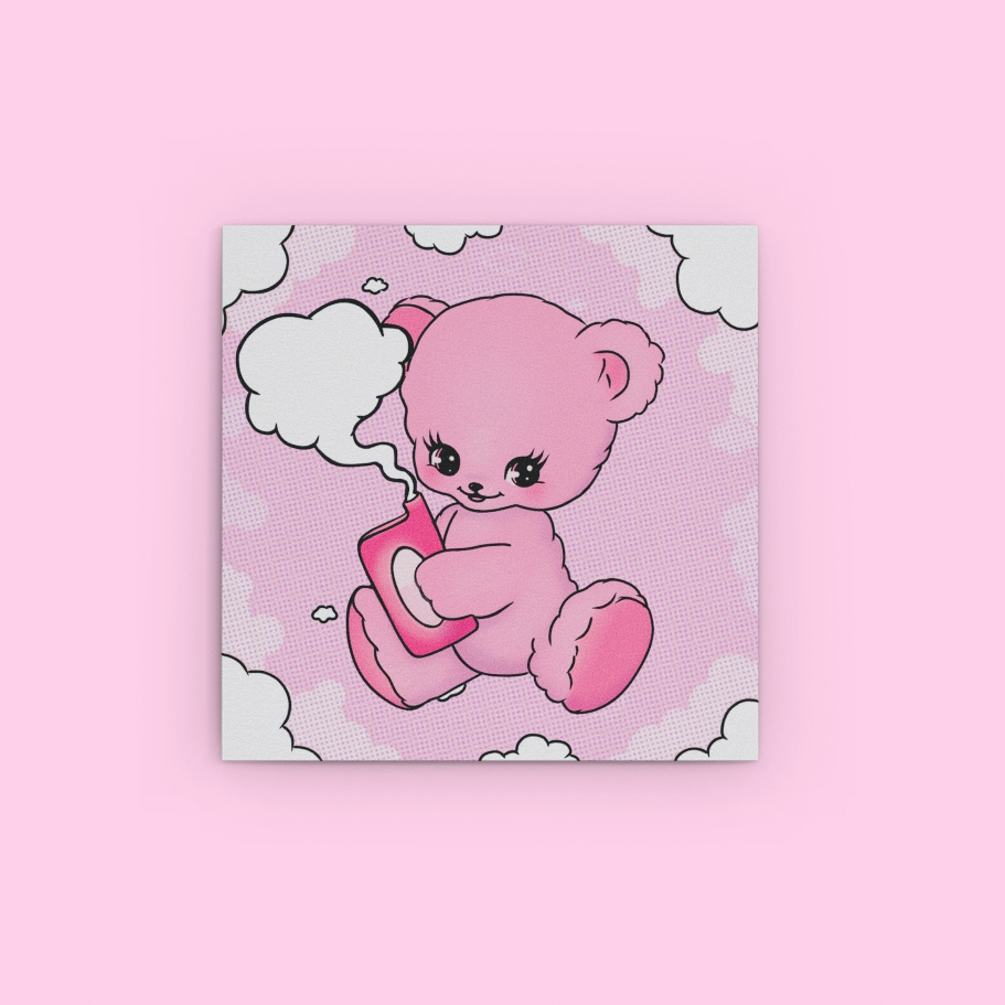 6x6 Vape Bear Print