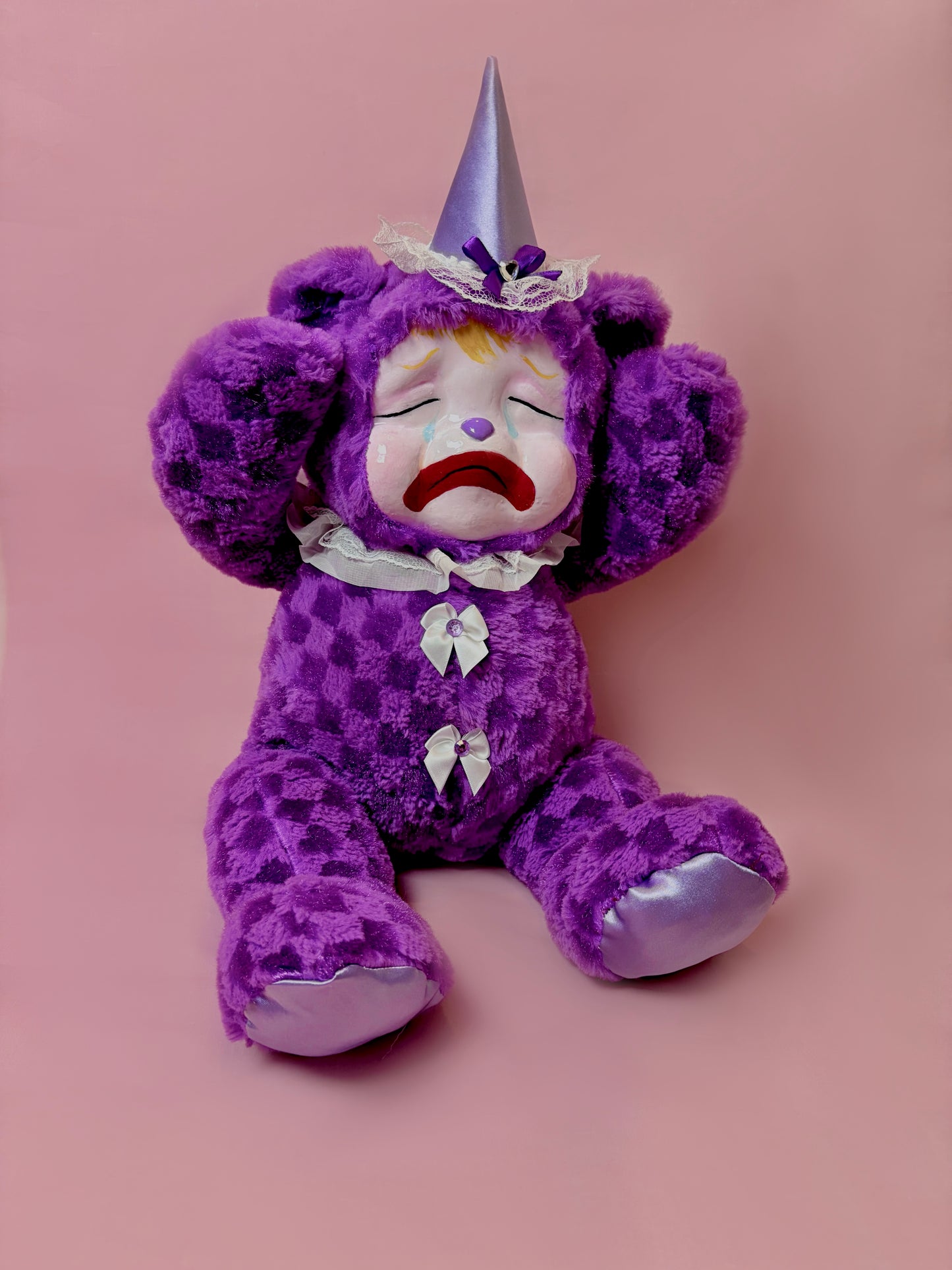 Purple Pouting Clown Bear