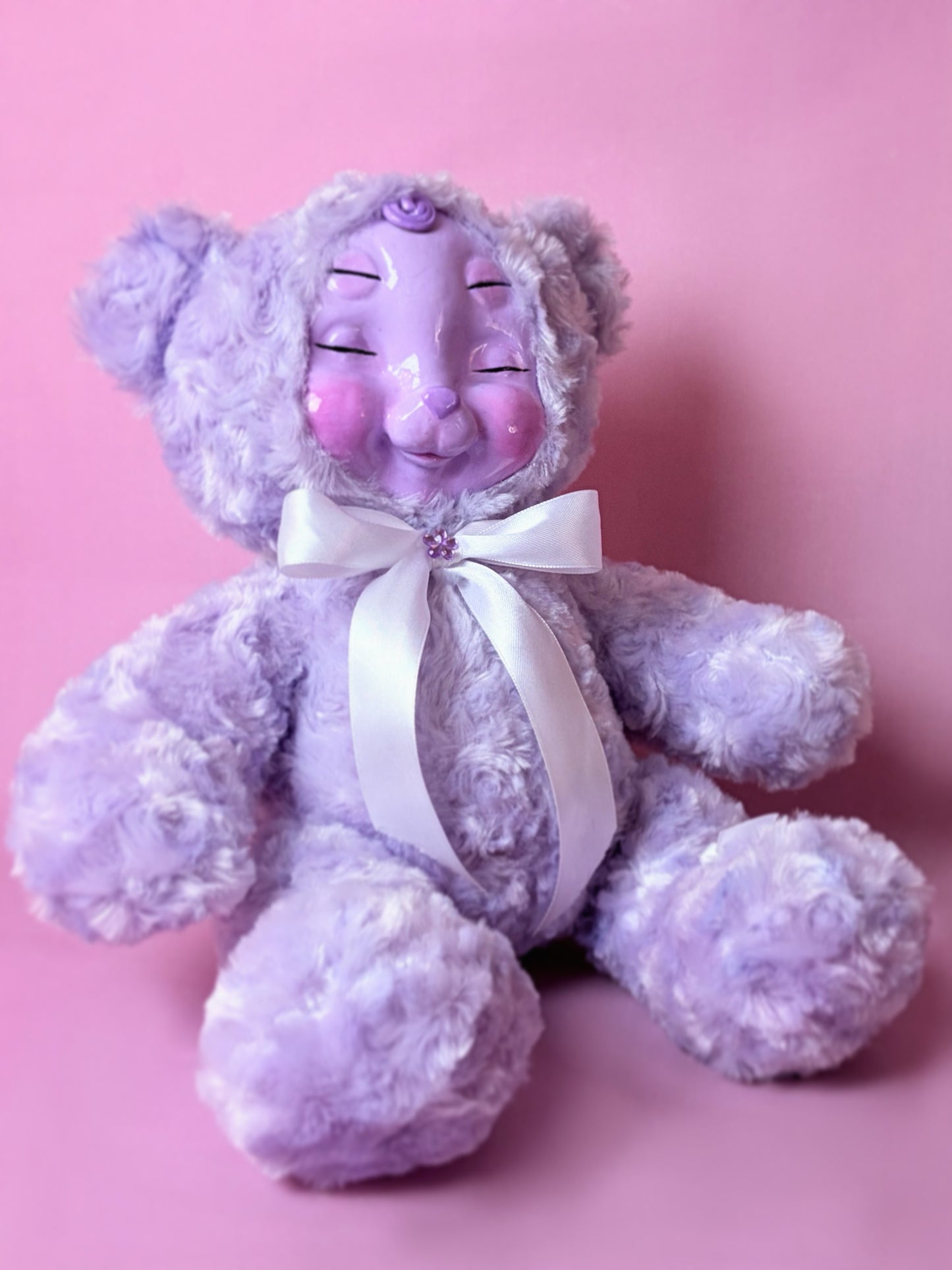 Purple 4 Eyed Teddy Bear