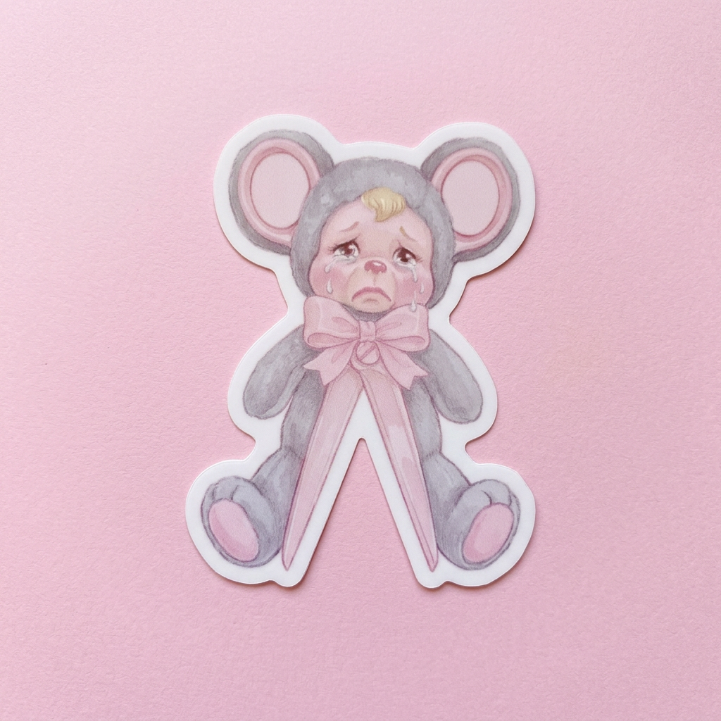 Scissor Bear Sticker