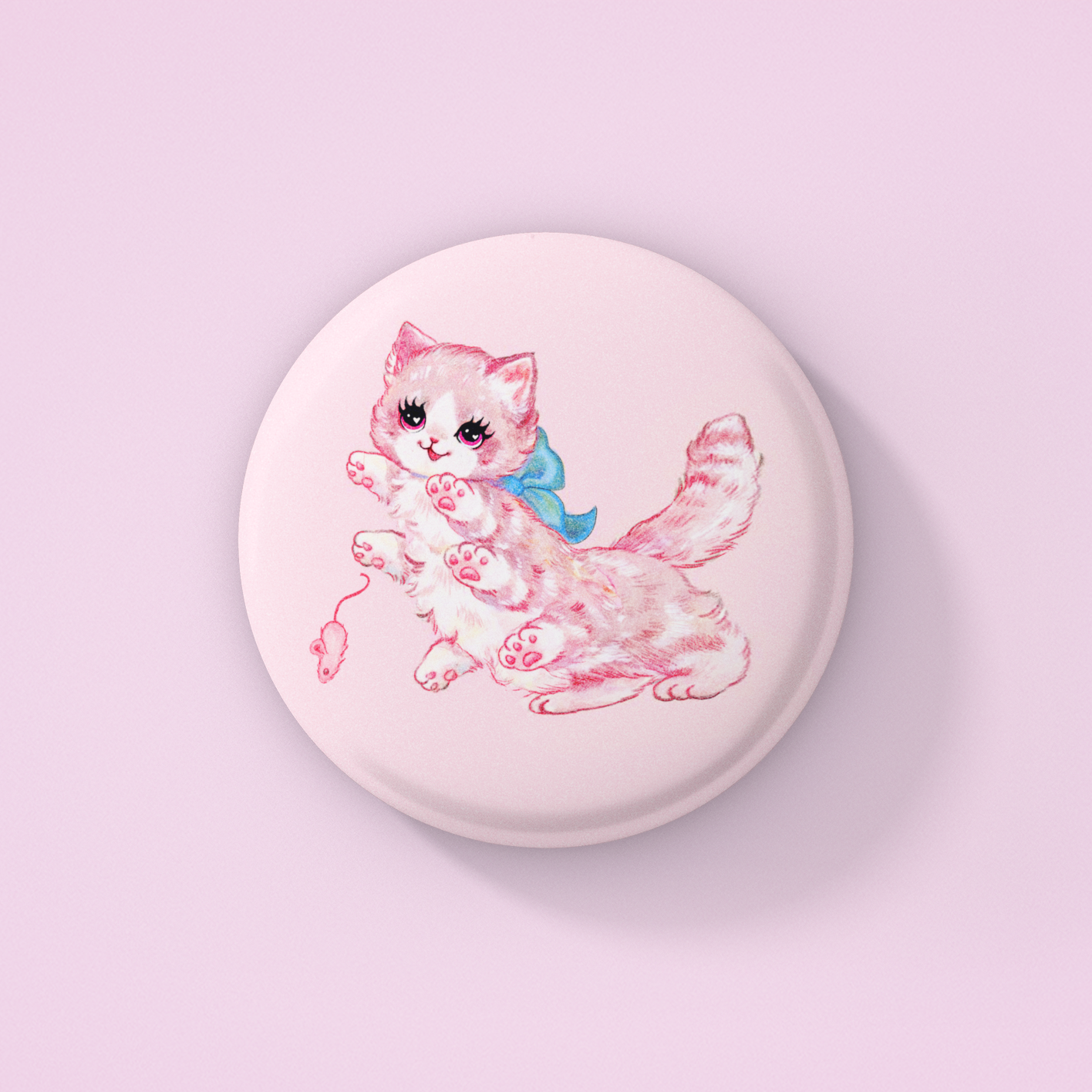 Kittypede Button Pin