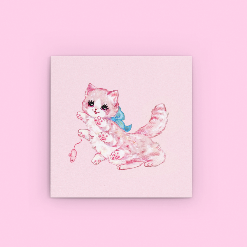 6x6 kittypede Print